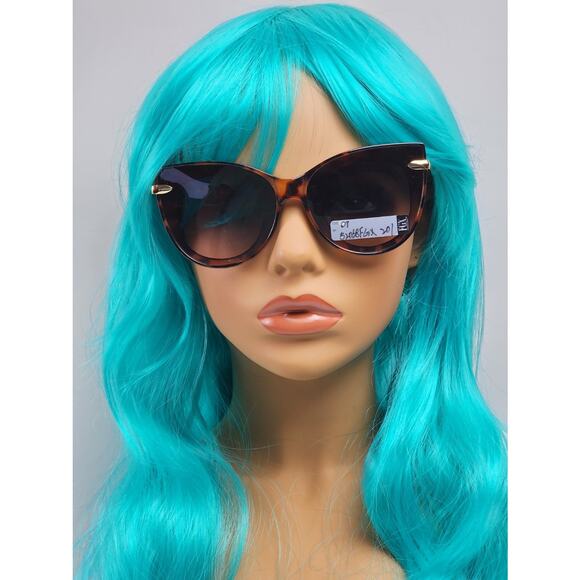 FGX Foster Grant Full Cat Eye Brown Tortoise Shell & Gold Sunglasses 52068FGX201 - Picture 2 of 11